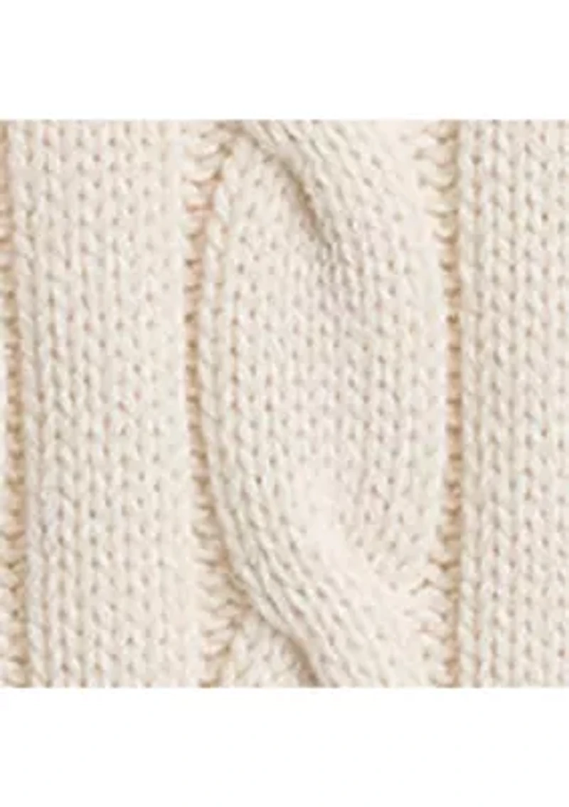Women's Cable-Knit Cotton Cricket Sweater Vest