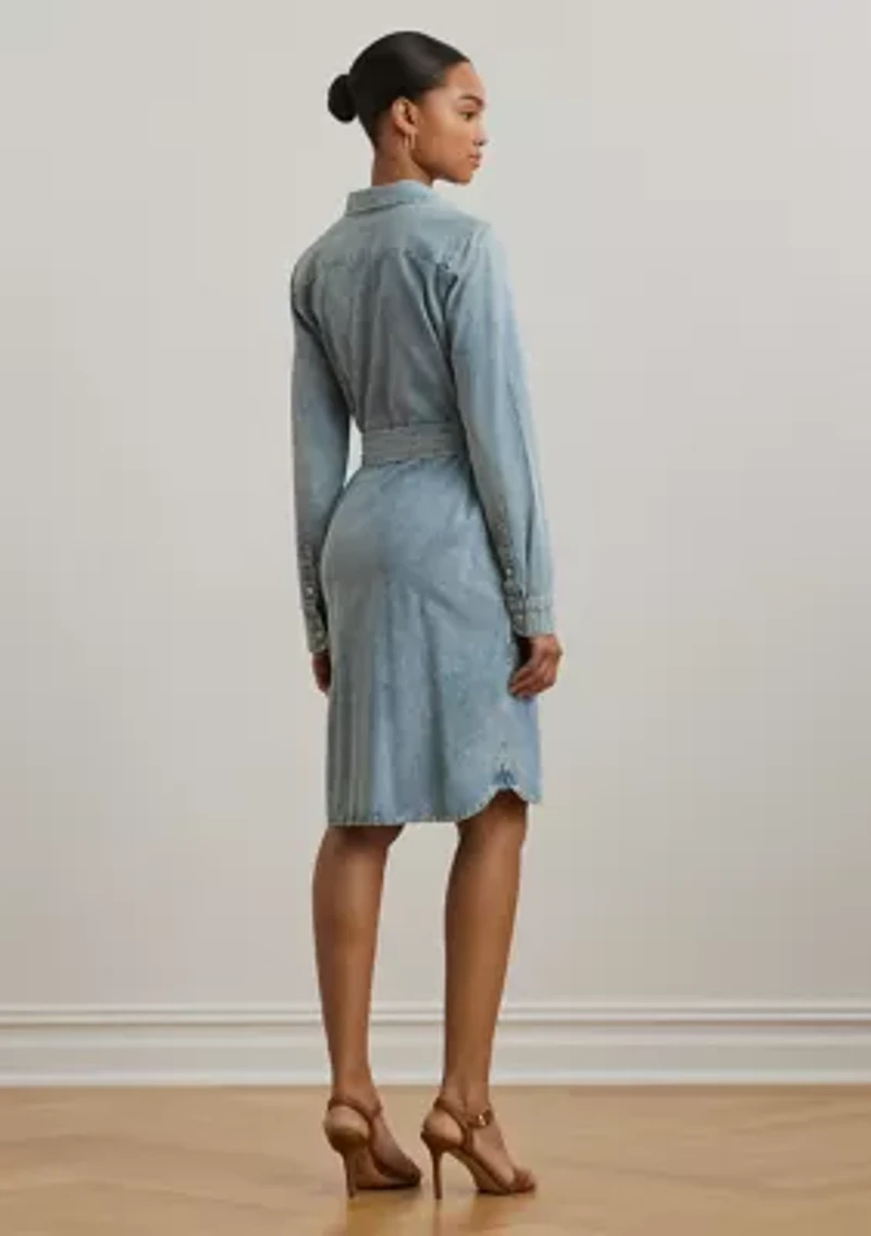 Belted Denim Shirtdress