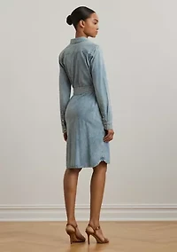 Belted Denim Shirtdress