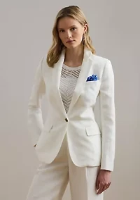 Linen Blend Twill Blazer