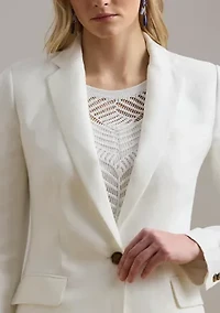 Linen Blend Twill Blazer