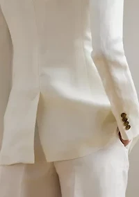 Linen Blend Twill Blazer