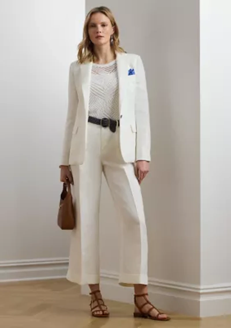 Linen Blend Twill Blazer