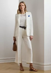 Linen Blend Twill Blazer