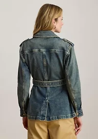 Women's Belted Denim Field Jacket