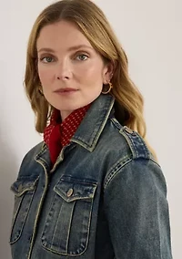 Women's Belted Denim Field Jacket