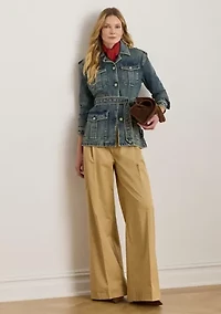 Women's Belted Denim Field Jacket