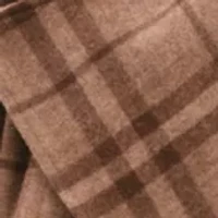 Women's Plaid Wool-Blend Twill Wrap Coat