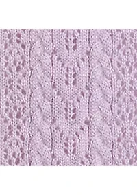 Women's Pointelle-Knit Cotton-Blend Sweater