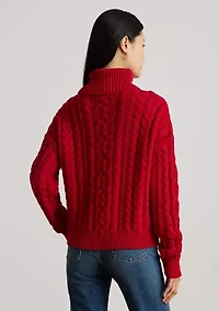 Women's Cable-Knit Turtleneck Sweater