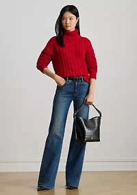 Women's Cable-Knit Turtleneck Sweater