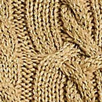 Women's Metallic Cable-Knit Turtleneck Sweater