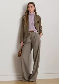 Women's Pointelle Turtleneck Sweater Tank Top