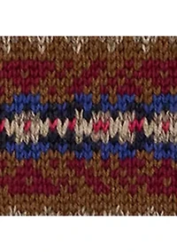 Women's Fair Isle Cotton-Linen V-Neck Sweater