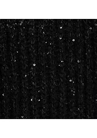 Women's Sequined Rib-Knit V-Neck Sweater