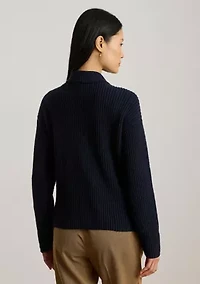 Women's Wool-Blend Polo Sweater