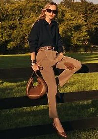 Women's Wool-Blend Polo Sweater