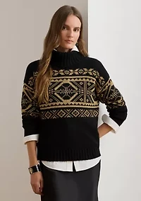 Women's Fair Isle Wool-Blend Turtleneck Sweater