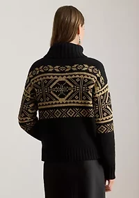 Women's Fair Isle Wool-Blend Turtleneck Sweater