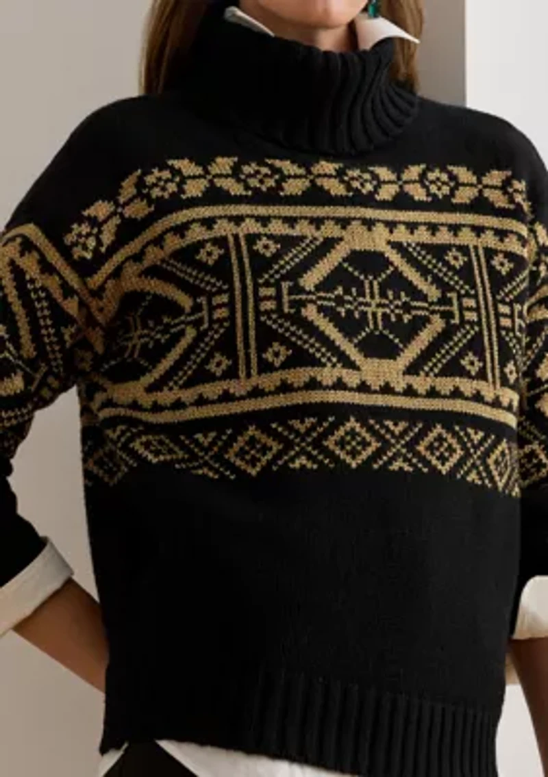 Women's Fair Isle Wool-Blend Turtleneck Sweater
