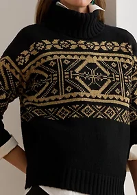 Women's Fair Isle Wool-Blend Turtleneck Sweater