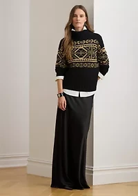 Women's Fair Isle Wool-Blend Turtleneck Sweater