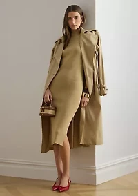 Women's Ribbed Sleeveless Mock neck Sweater Dress