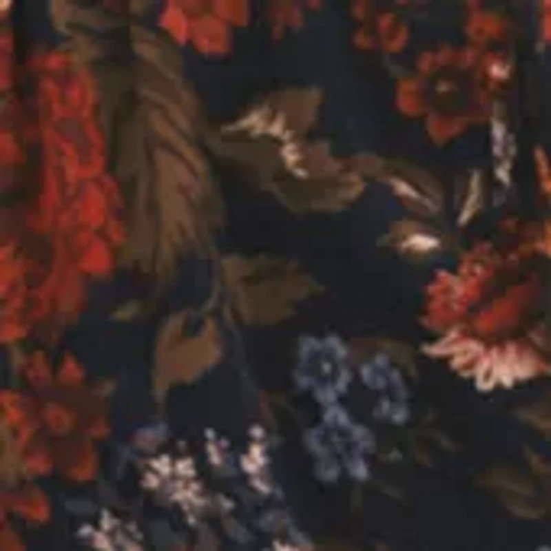 Floral Crinkle Georgette Tiered Dress