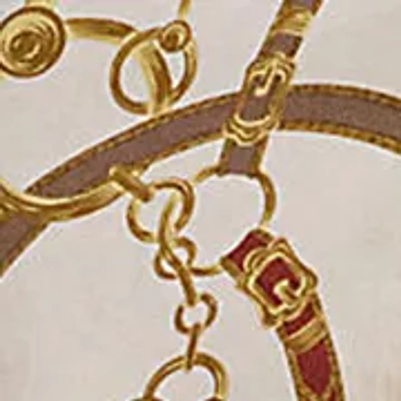 Belting-Print Twill Shirtdress