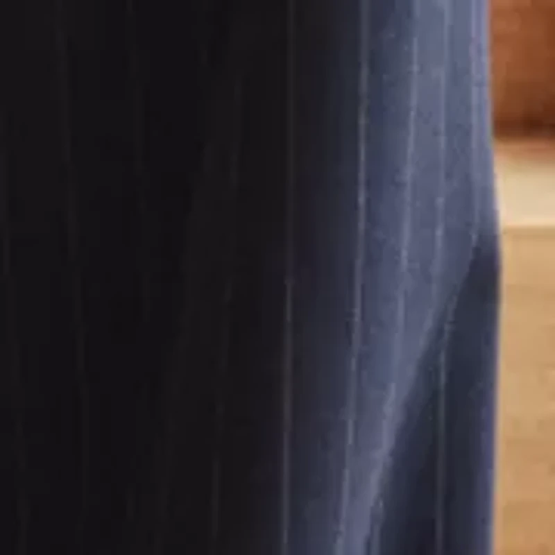 Double-Breasted Pinstripe Twill Blazer