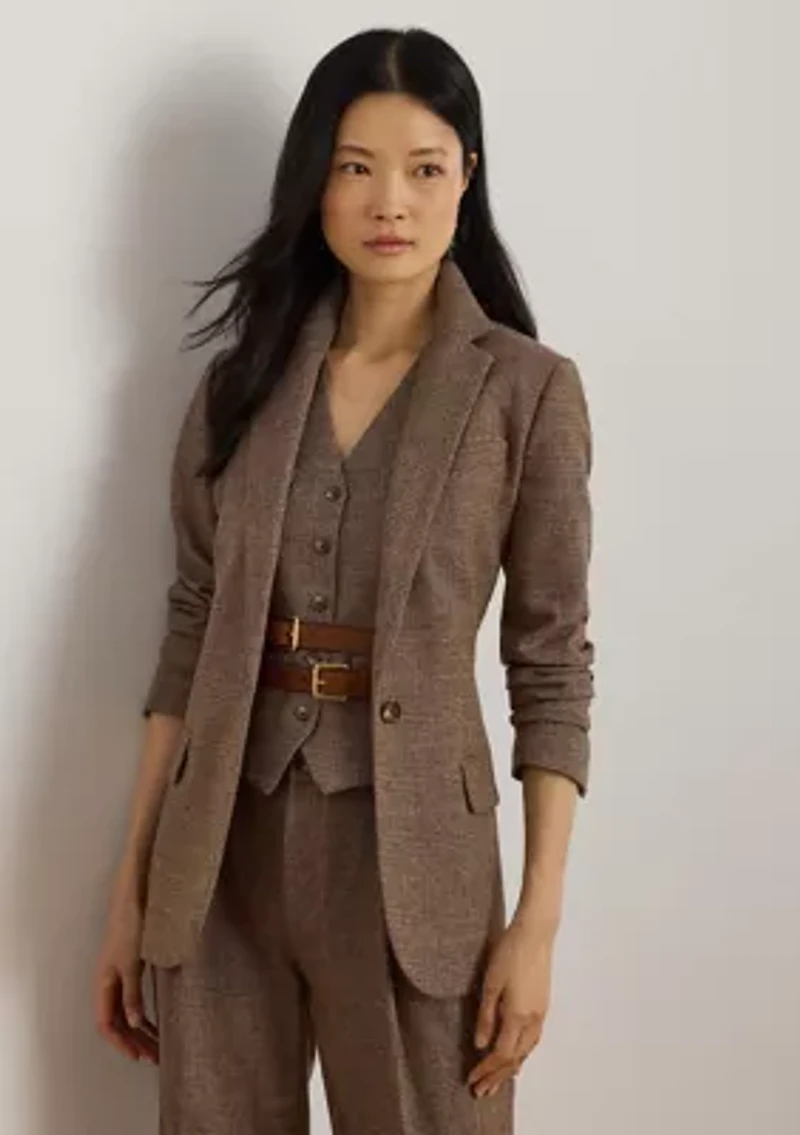 Women's Glen Plaid Cotton-Blend Blazer