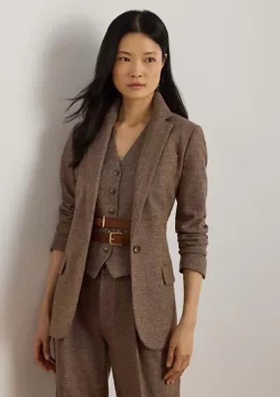 Women's Glen Plaid Cotton-Blend Blazer