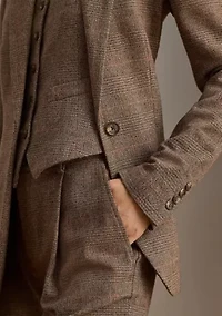 Women's Glen Plaid Cotton-Blend Blazer
