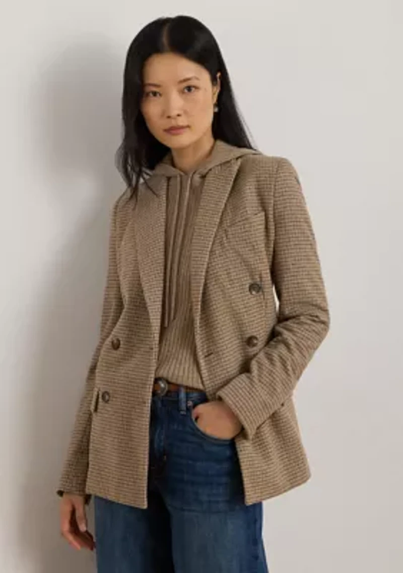 Women's Double-Breasted Wool-Blend Twill Blazer
