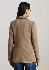 Women's Double-Breasted Wool-Blend Twill Blazer
