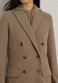 Women's Double-Breasted Wool-Blend Twill Blazer
