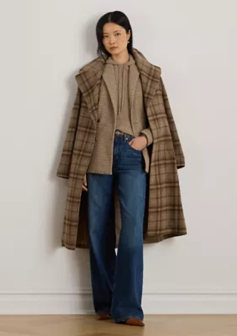 Women's Double-Breasted Wool-Blend Twill Blazer