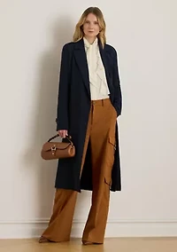 Double-Faced Georgette Wrap Coat