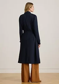 Double-Faced Georgette Wrap Coat