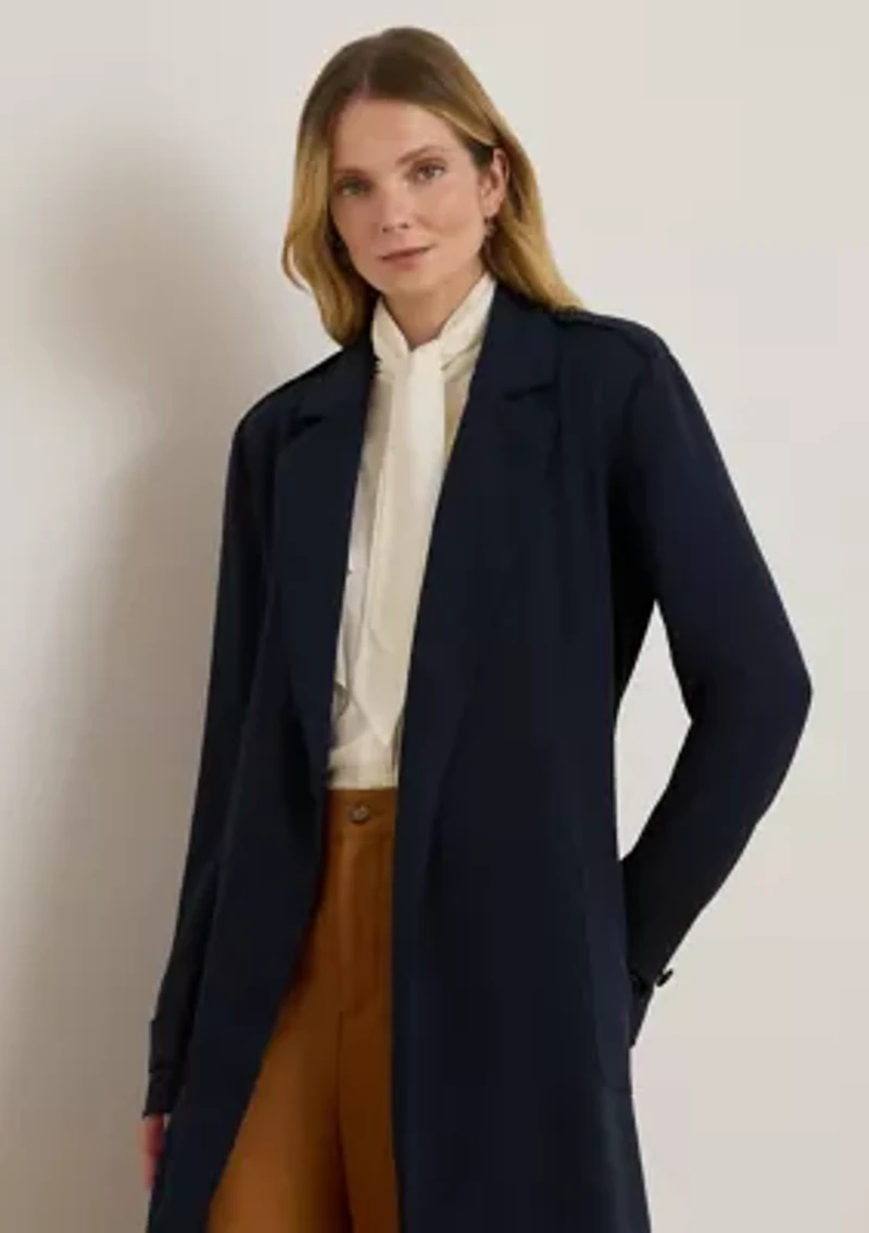 Double-Faced Georgette Wrap Coat