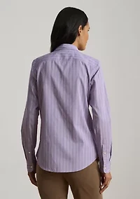 Women's Classic Fit Striped Broadcloth Shirt