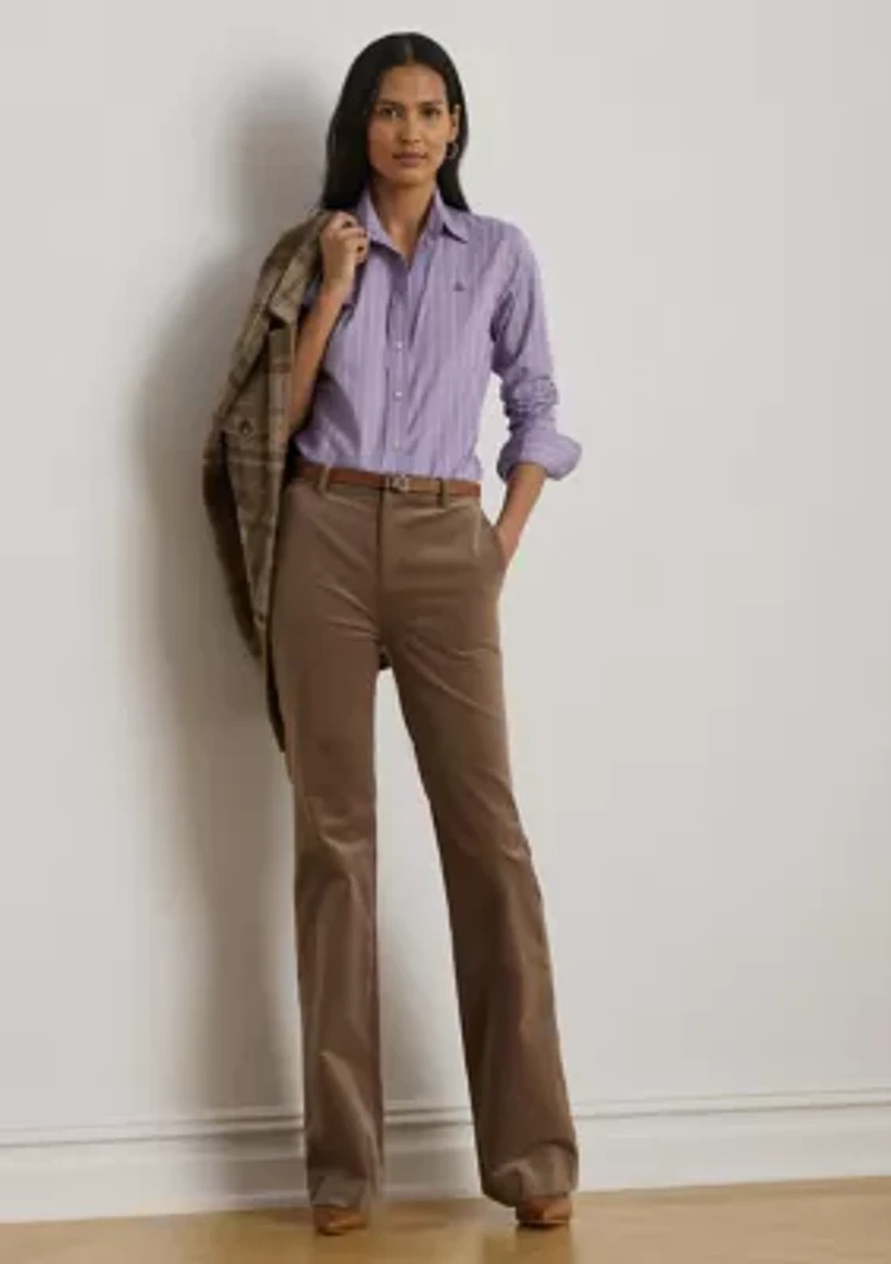 Women's Classic Fit Striped Broadcloth Shirt