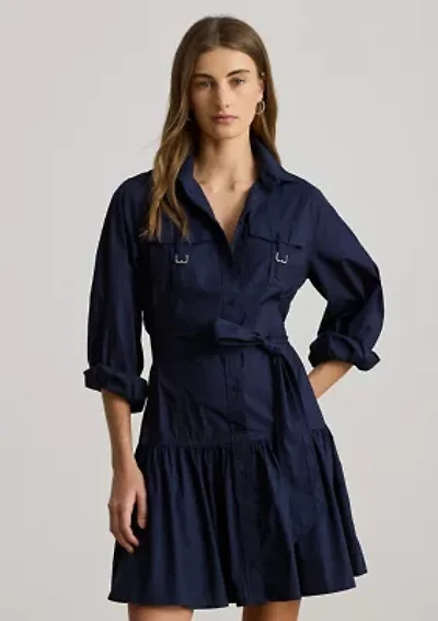 Women's Buckle-Trim Cotton-Blend Dress