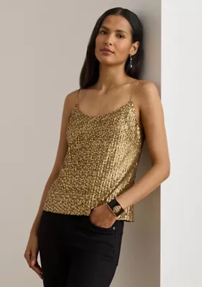Women's Sequined Mesh Camisole