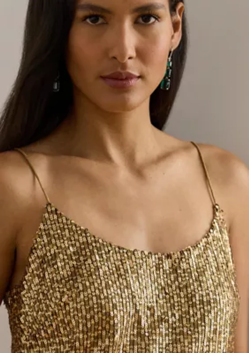 Women's Sequined Mesh Camisole