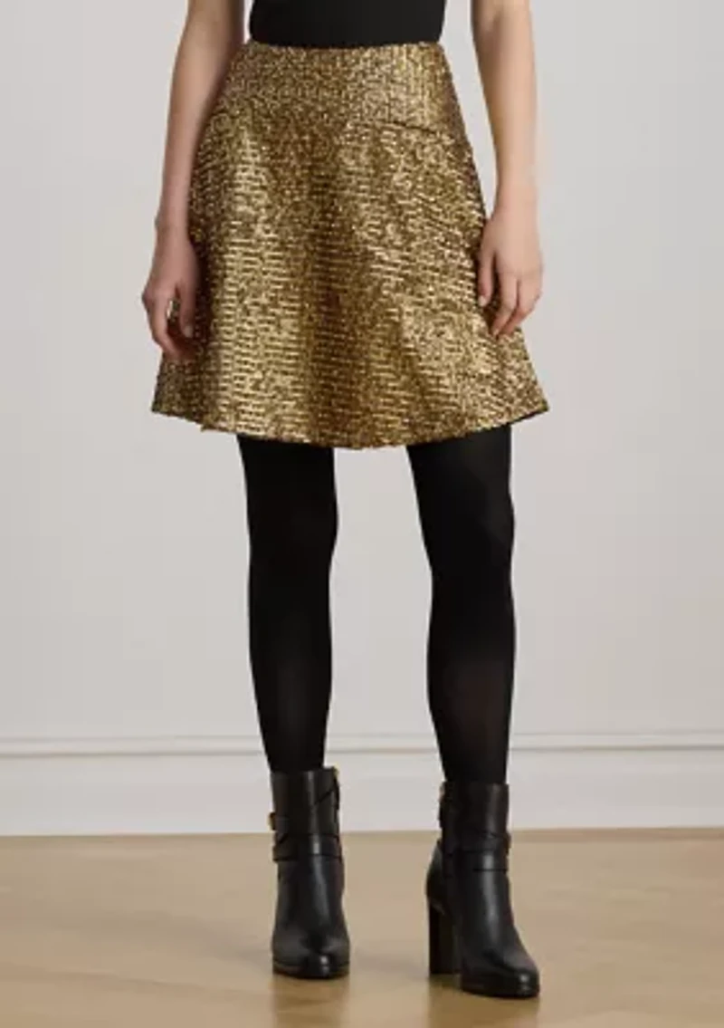 Women's Sequined Mesh A-line Miniskirt