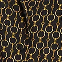 Women's Chain-Print Crepe Shirtdress