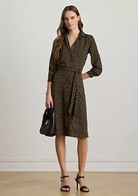 Women's Chain-Print Crepe Shirtdress