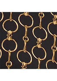 Women's Chain-Print Crepe Shirtdress