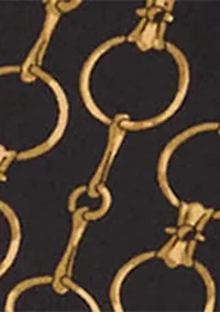 Chain-Print Crepe Tie-Neck Blouse